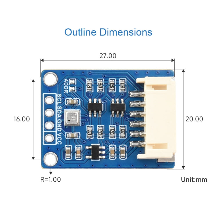 Waveshare BME680  Environmental Sensor Supports Temperature / Humidity / Barometric Pressure / Gas Detection - Sensor Module by Waveshare | Online Shopping South Africa | PMC TechLife | Buy Now Pay Later Mobicred