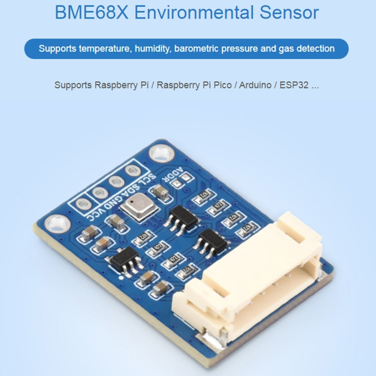 Waveshare BME680  Environmental Sensor Supports Temperature / Humidity / Barometric Pressure / Gas Detection - Sensor Module by Waveshare | Online Shopping South Africa | PMC TechLife | Buy Now Pay Later Mobicred