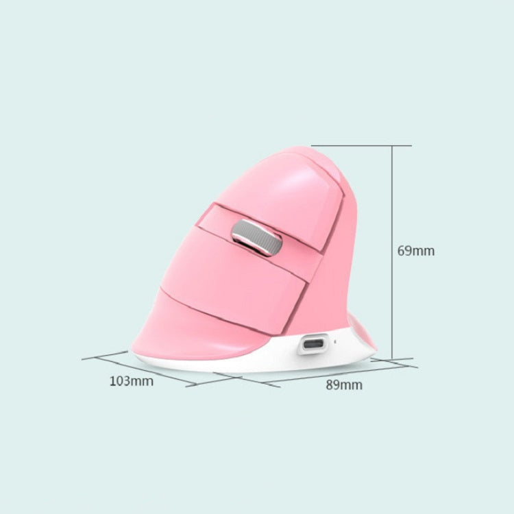 DELUX M618Mini Colorful Wireless Luminous Vertical Mouse Bluetooth Rechargeable Vertical Mouse(Classic black) - Wireless Mice by DELUX | Online Shopping South Africa | PMC TechLife | Buy Now Pay Later Mobicred