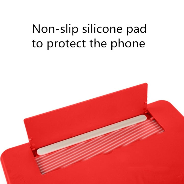 Pull-out Mobile Phone Screen Magnifier 3D Video Desktop Mobile Phone Holder, Size:12 inch(White) - free shipping - PMC TechLife - Order now!