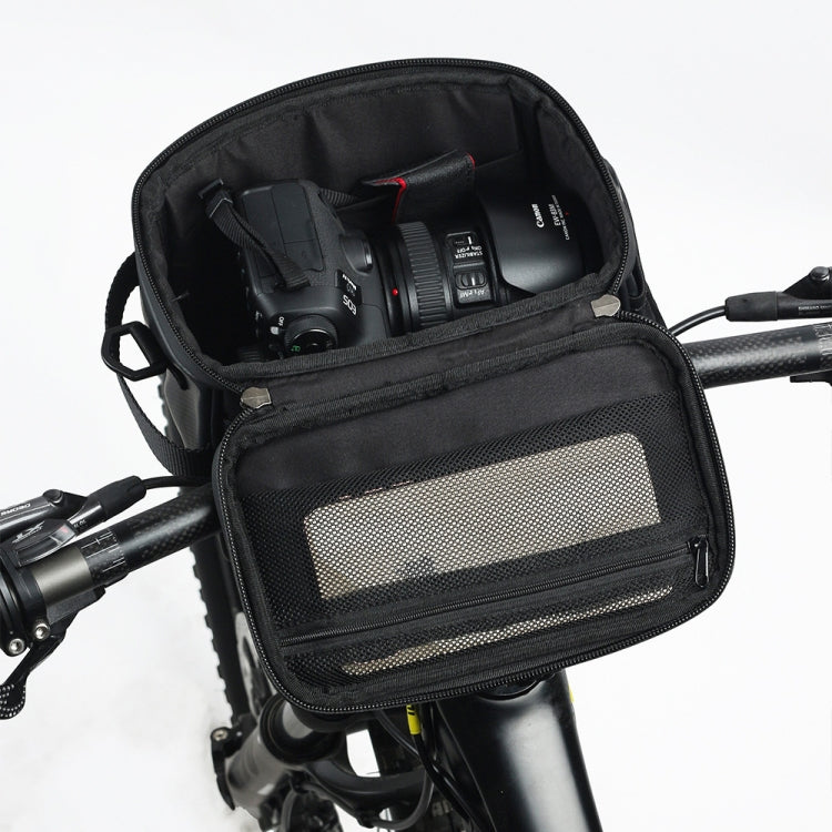 Rhinowalk Bicycle Front Handle Bag Camera Bag Waterproof 7.5 inch Large Touch Screen Navigation Mobile Phone Bag Bicycle Bag(Dark Gray) - free shipping - PMC TechLife - Order now!