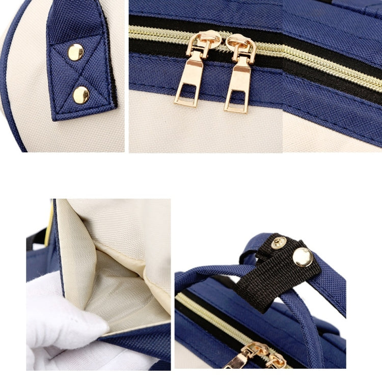 Mummy Bag Large Capacity Multifunctional Backpack Waterproof Baby Bottle Diaper Bag(Red Beige Blue) - Double-shoulder Bags by PMC TechLife | Online Shopping South Africa | PMC TechLife | Buy Now Pay Later Mobicred