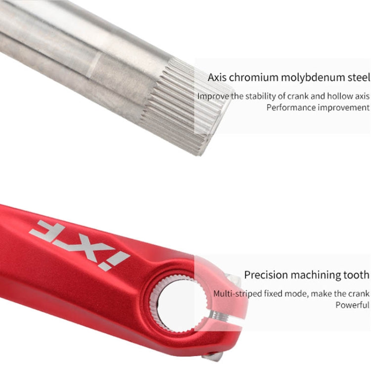 JIANKUN IXF Mountain Bike Hollow Crank Modified, Style:Left and Right Crank+Bottom Bracket(Black) - Bottom Brackets by PMC TechLife | Online Shopping South Africa | PMC TechLife
