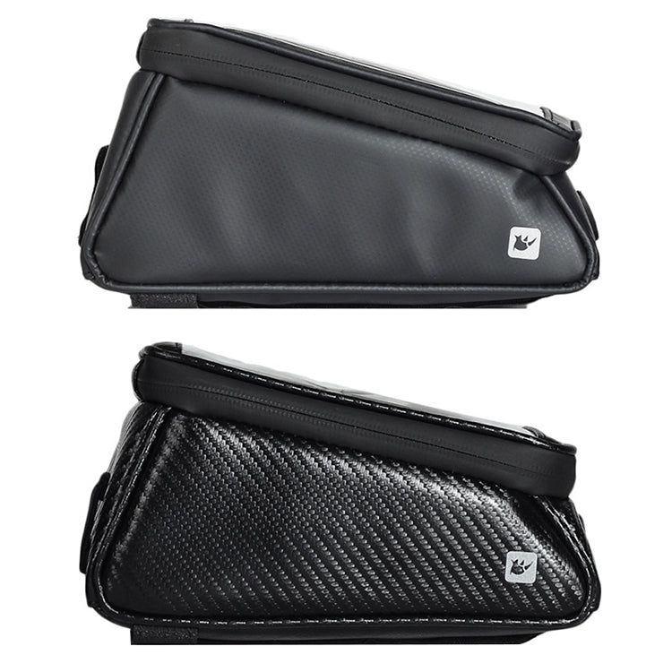 Rhinowalk Bicycle Front Tube Bag Waterproof Mobile Phone Touch Screen Multi-function Bicycle Handlebar Bag(Matt Black) - free shipping - PMC TechLife - Order now!