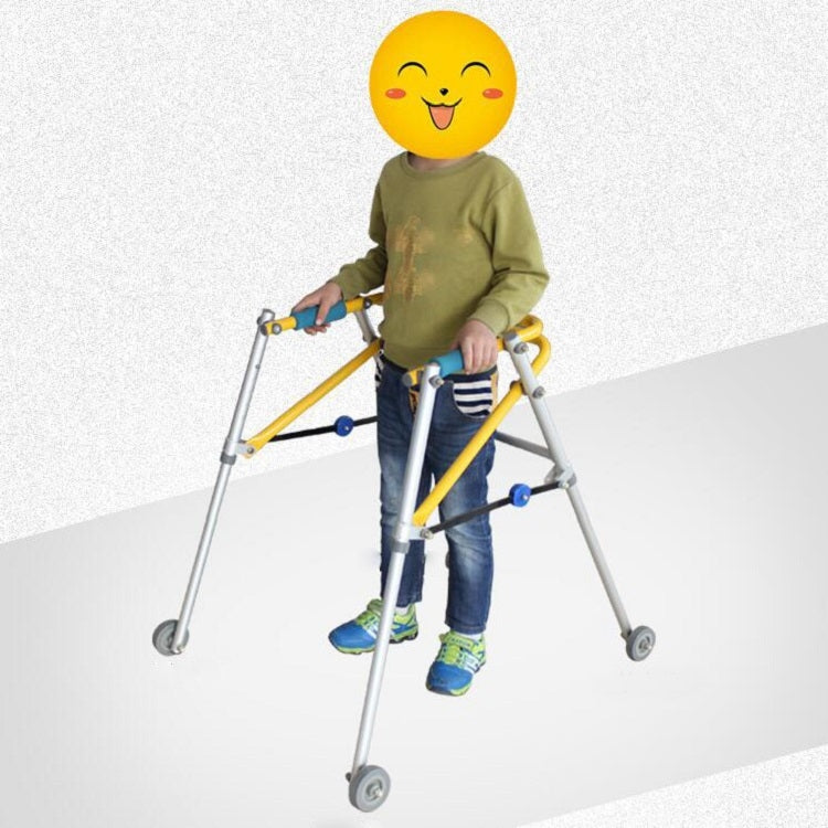 Directional Four-wheel Walker With Cerebral Palsy Children Rehabilitation Training Equipment Walker Standing Frame, Specification: 4071 Medium(Foggy Silver) - Mobility Aids by PMC Jewellery | Online Shopping South Africa | PMC Jewellery