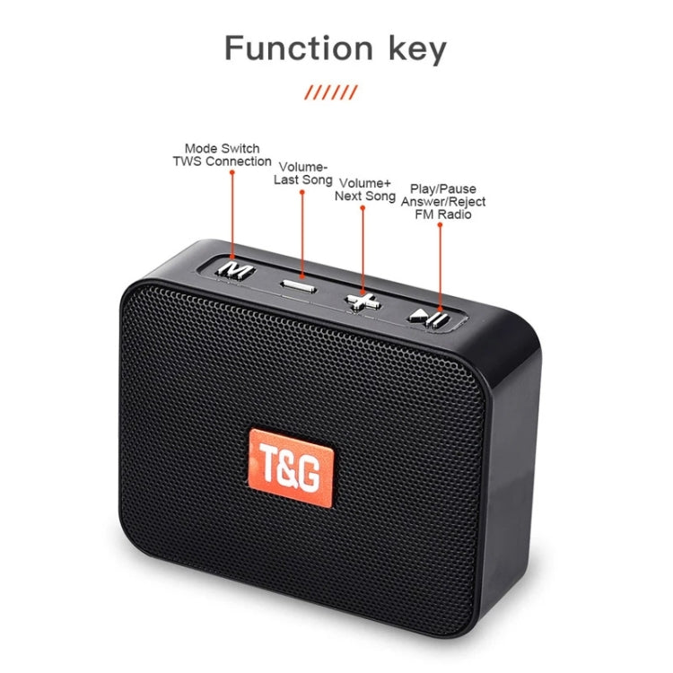 T&G TG166 Color Portable Wireless Bluetooth Small Speaker(Red) - Mini Speaker by T&G | Online Shopping South Africa | PMC TechLife | Buy Now Pay Later Mobicred
