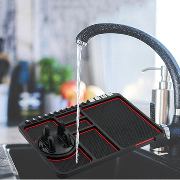 Car Interior Car Multifunctional Instrument Panel Storage Pad Car Phone Bracket Anti-slip Pad With Stop, Style:Rotating Black Circle - Car Holders by PMC TechLife | Online Shopping South Africa | PMC TechLife