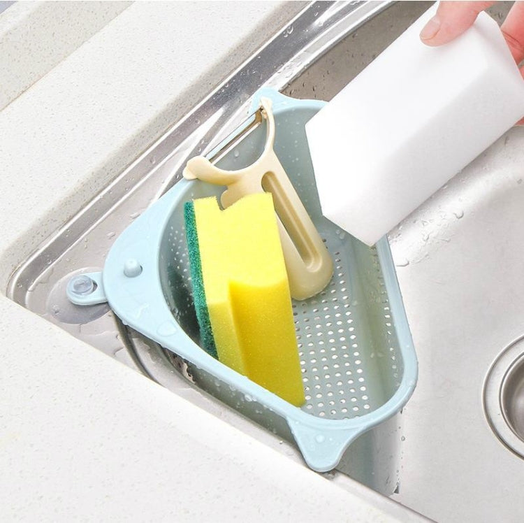 Kitchen Vegetable Rack Household Sink Drain Rack Triangle Storage Hanger Free Punch Tray Hanging Basket(Gray) - Filters by PMC TechLife | Online Shopping South Africa | PMC TechLife