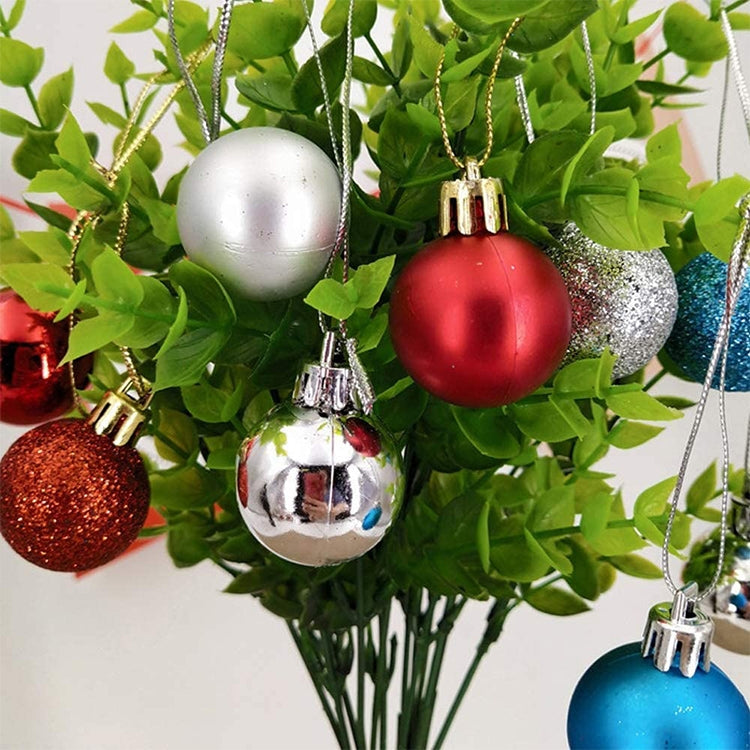 1 Box 3cm Home Christmas Tree Decor Ball Bauble Hanging Xmas Party Ornament Decorations(white) - Ornaments by PMC Jewellery | Online Shopping South Africa | PMC Jewellery