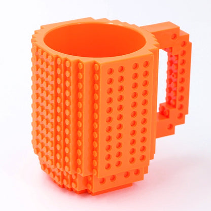 Building Blocks Design Creative Milk Mug Coffee Cup Build-on Brick Drinking Water Holder, Value:301-400ml(Orange) - Drinking Tools by PMC Jewellery | Online Shopping South Africa | PMC Jewellery