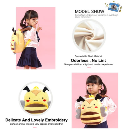 Kids 3D Animal Velvet Backpacks Children Cartoon Kindergarten Toys Gifts School Bags(Bee) - Kids Bags by PMC Jewellery | Online Shopping South Africa | PMC Jewellery