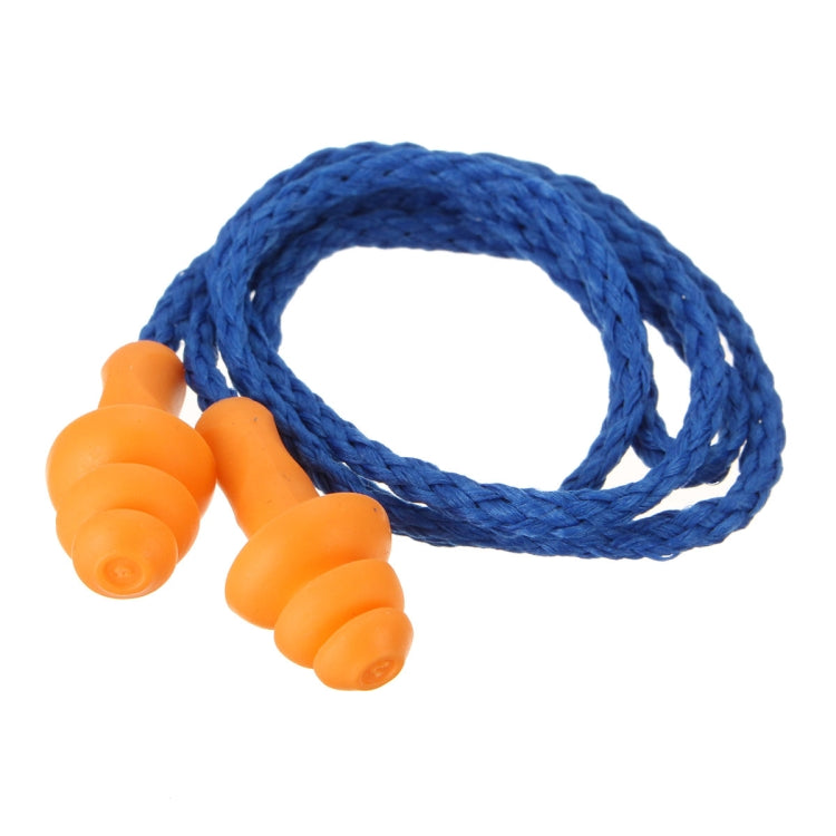 10 PCS Soft Silicone Corded Ear Plugs ears Protector Reusable Hearing Protection Noise Reduction Earplugs - Ear Care Tools by PMC TechLife | Online Shopping South Africa | PMC TechLife