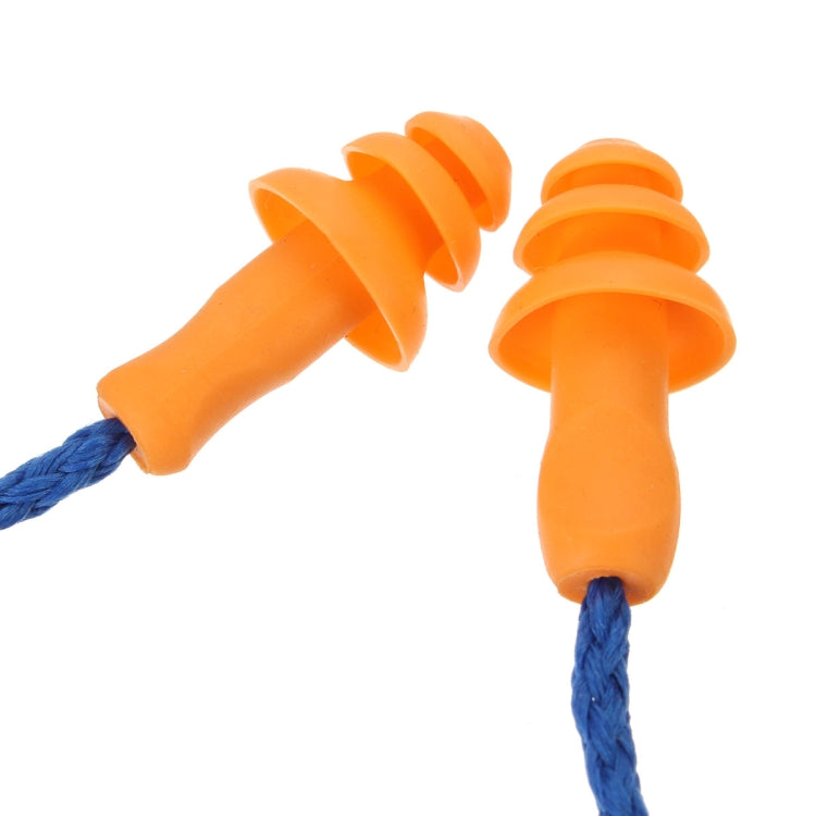 10 PCS Soft Silicone Corded Ear Plugs ears Protector Reusable Hearing Protection Noise Reduction Earplugs - Ear Care Tools by PMC TechLife | Online Shopping South Africa | PMC TechLife