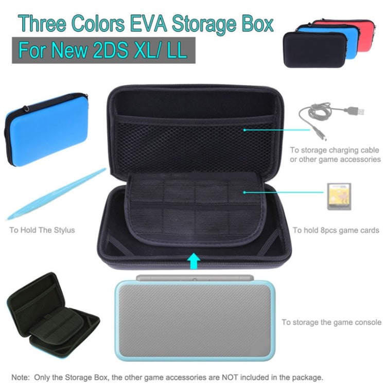 For Nintendo 2DS XL Hard EVA Protective Storage Case Cover Holder(Black) - Bags by PMC Jewellery | Online Shopping South Africa | PMC Jewellery