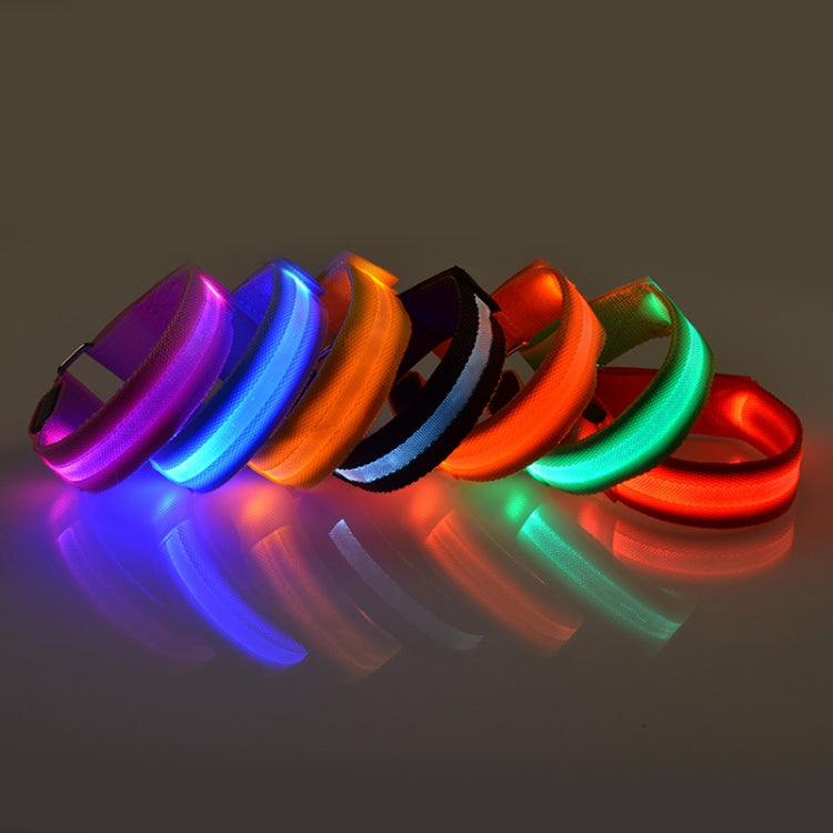 Nylon Night Sports LED Light Armband Light Bracelet, Specification:USB Charging Version(Orange) - Wristbands by PMC Jewellery | Online Shopping South Africa | PMC Jewellery