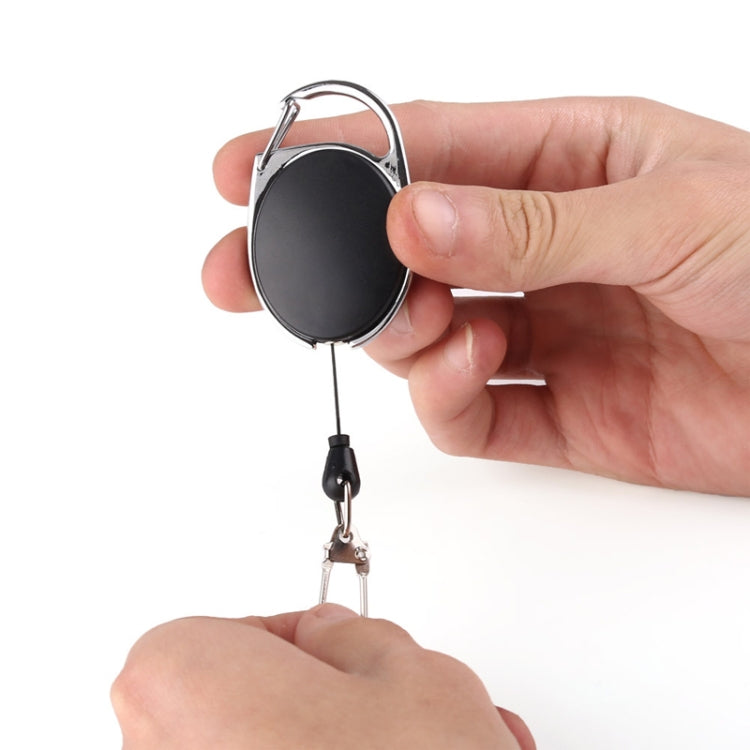 2 PCS Retractable Pull Badge Reel Zinc Alloy ABS ID Lanyard Name Tag Card Badge Key Ring Chain Clips - Name Card Holder by PMC TechLife | Online Shopping South Africa | PMC TechLife | Buy Now Pay Later Mobicred