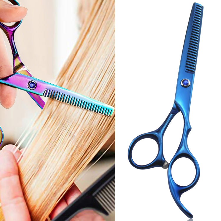 Professional Hair Cutting Scissor Hairdressing Kit Thinning Scissors Barber(Blue Thinning（SXLC-604T)) - Hair Trimmer by PMC Jewellery | Online Shopping South Africa | PMC Jewellery