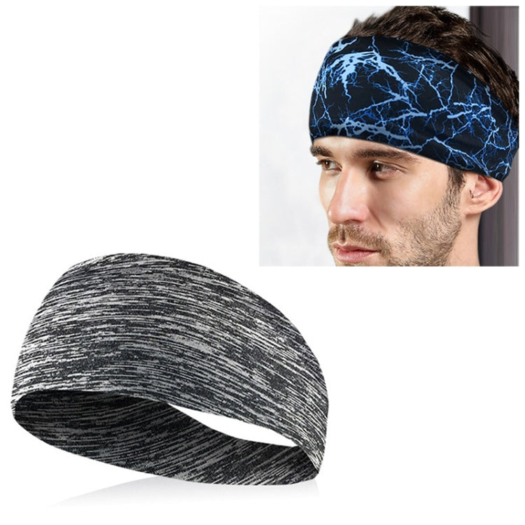 Absorbent Cycling Yoga Sport Sweat Headband Men Sweatband For Men and Women Yoga Hair Bands Head Sweat Bands Sports Safety(Light Grey) - Sweatband by PMC Jewellery | Online Shopping South Africa | PMC Jewellery