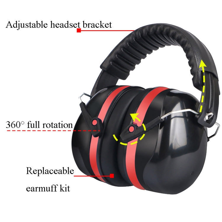 Soundproof Earmuffs Noise-Proof Sleep Earmuffs Industrial Protective Earmuffs Ear Caps(Black) - Earmuff & Pad by PMC Jewellery | Online Shopping South Africa | PMC Jewellery