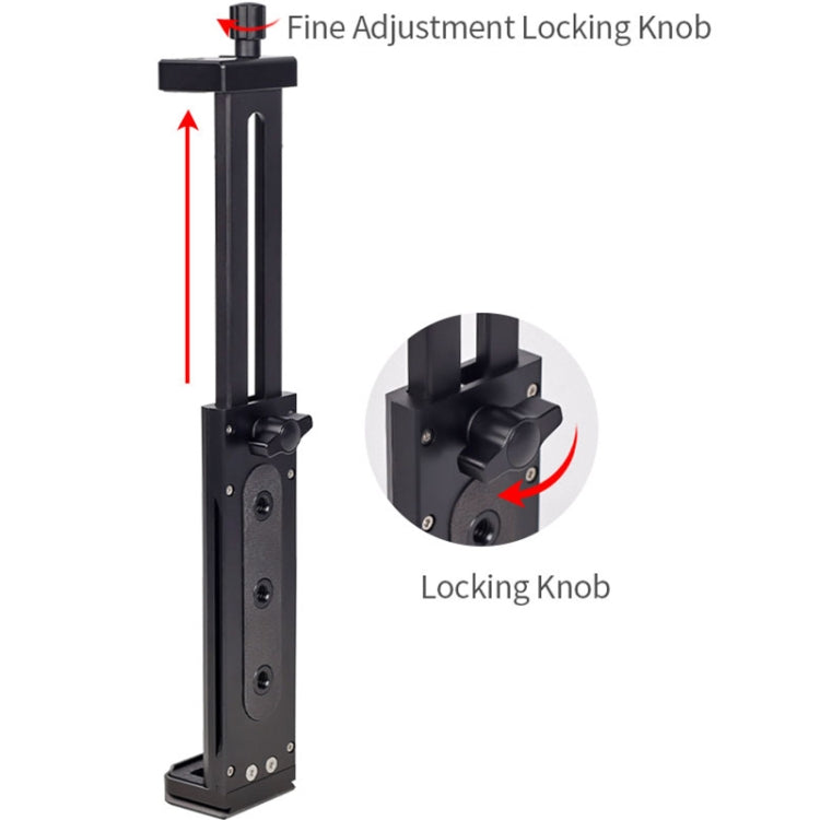 Xiletu Xj15 Live Broadcast Desktop Full Metal Tripod Mount Tablet Pc Phone Clamp With 1/4 Inch Screw Holes & Cold Shoe Base(Black) - Other Accessories by Xiletu | Online Shopping South Africa | PMC Jewellery | Buy Now Pay Later Mobicred