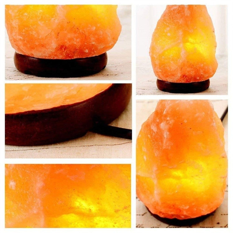 USB Power Himalayan Crystal Rock Salt Desk Lamp Night Light With Wood Base & E14 Bulb & Switch, Size:2-3kg(Colorful Light) - Night Lights by PMC Jewellery | Online Shopping South Africa | PMC Jewellery