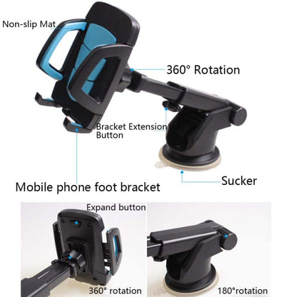 Car Phone Holder Car Air Outlet Mobile Phone Holder Suction Cup Navigation Instrument Panel General, Style:2 in 1(Blue) - Car Holders by PMC Jewellery | Online Shopping South Africa | PMC Jewellery