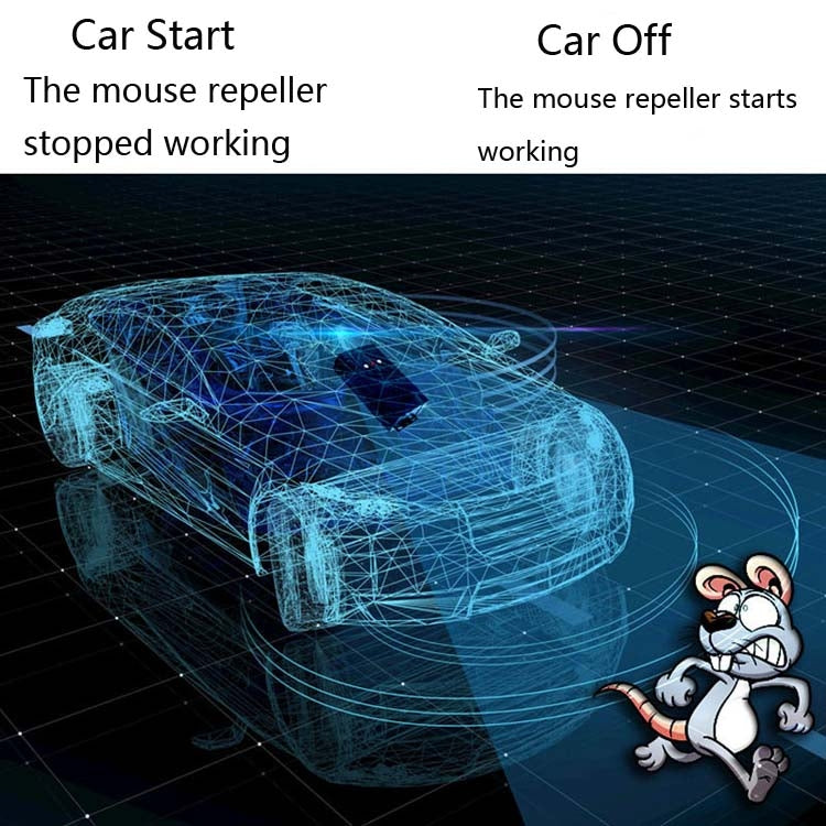 Ultrasonic Car Repeller Car Engine Compartment Electronic Repeller Micro-Light Wave Insect Repellent, Specification: Universal (Black) - free shipping - PMC TechLife - Order now!