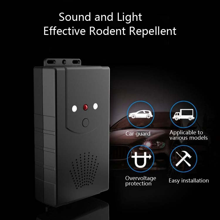 Ultrasonic Car Repeller Car Engine Compartment Electronic Repeller Micro-Light Wave Insect Repellent, Specification: Universal (Black) - free shipping - PMC TechLife - Order now!