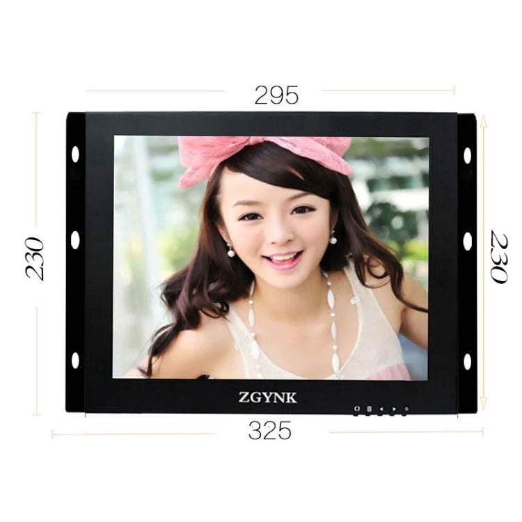 ZGYNK B1042 Portable High-Definition Metal Computer Monitor Display, Size:12 inch VGA AV HDMI BNC - LCD Monitors by ZGYNK | Online Shopping South Africa | PMC Jewellery | Buy Now Pay Later Mobicred