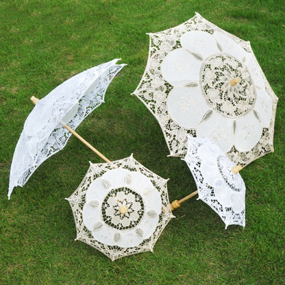 Wedding Bridal Lace Umbrella Shooting Props Wedding Supplies, Size: Length 26cm/ Diameter 29cm(White) - Umbrellas by PMC Jewellery | Online Shopping South Africa | PMC Jewellery