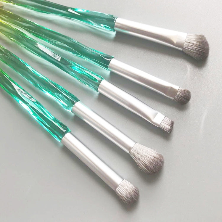 Makeup Brush Corn Silk Fiber Hair Can Washing Makeup Brush, Style:5 PCS Green Eye Shadow Brush - Makeup Brushes by PMC Jewellery | Online Shopping South Africa | PMC Jewellery