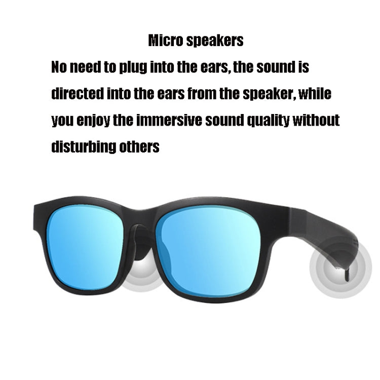 A12 Smart Bluetooth Audio Sunglasses Bluetooth Glasses(Silver) - Bluetooth Earphone by PMC Jewellery | Online Shopping South Africa | PMC Jewellery