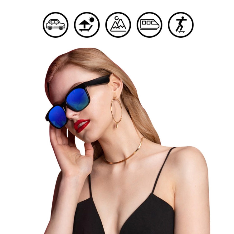 A12 Smart Bluetooth Audio Sunglasses Bluetooth Glasses(Black) - Bluetooth Earphone by PMC TechLife | Online Shopping South Africa | PMC TechLife