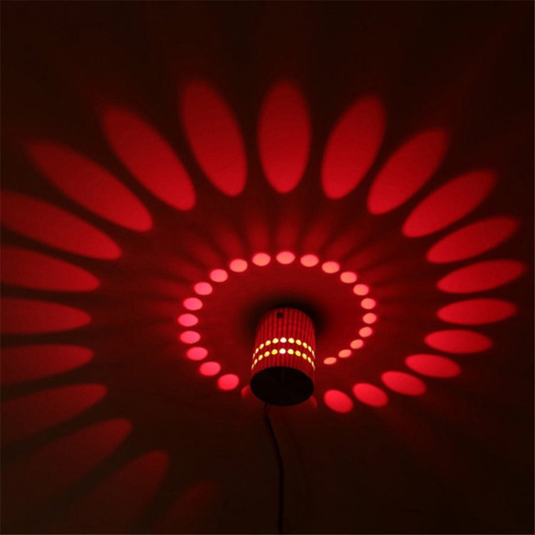 3W Modern Interior Creative Spiral Round Wall Lamp for Club, KTV, Corridor, Aisle, Background Wall Decoration Lamp Recessed In(White Light) -  by PMC Jewellery | Online Shopping South Africa | PMC Jewellery