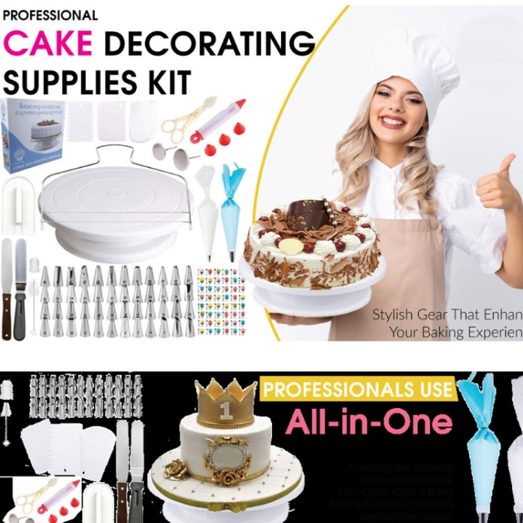 205 in 1 Cake Decorating Turntable Set Cake Decorating Mouth Baking Utensils - Food Molds by PMC TechLife | Online Shopping South Africa | PMC TechLife