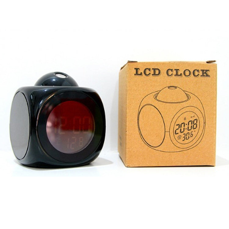 Multi-function LED Projection Alarm Clock Voice Talking Clock, Specification:White without USB cable - Wall Clock by PMC TechLife | Online Shopping South Africa | PMC TechLife