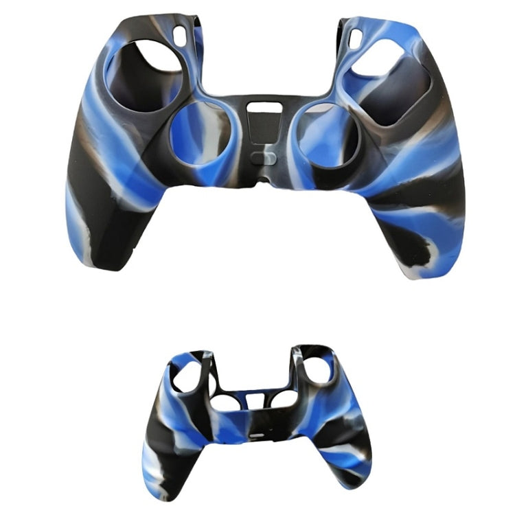 2 PCS Silicone Handle Protector Non-Slip Game Handle Cover For PS5(Black White Blue) - Cases by PMC TechLife | Online Shopping South Africa | PMC TechLife