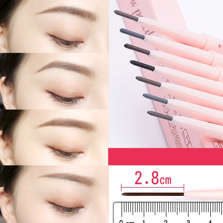 4 PCS Kemelo Double-Headed Automatic Rotating Eyebrow Pencil Waterproof Sweat-Proof Non-Fading Thin Core Eyebrow Pencil(06 Natural Black) - Eyes by PMC Jewellery | Online Shopping South Africa | PMC Jewellery