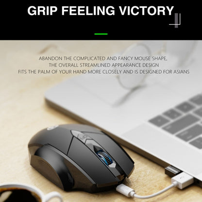 Inphic PM6 6 Keys 1000/1200/1600 DPI Home Gaming Wireless Mechanical Mouse, Colour: Gray Wireless Charging Silent Version - Wireless Mice by Inphic | Online Shopping South Africa | PMC Jewellery
