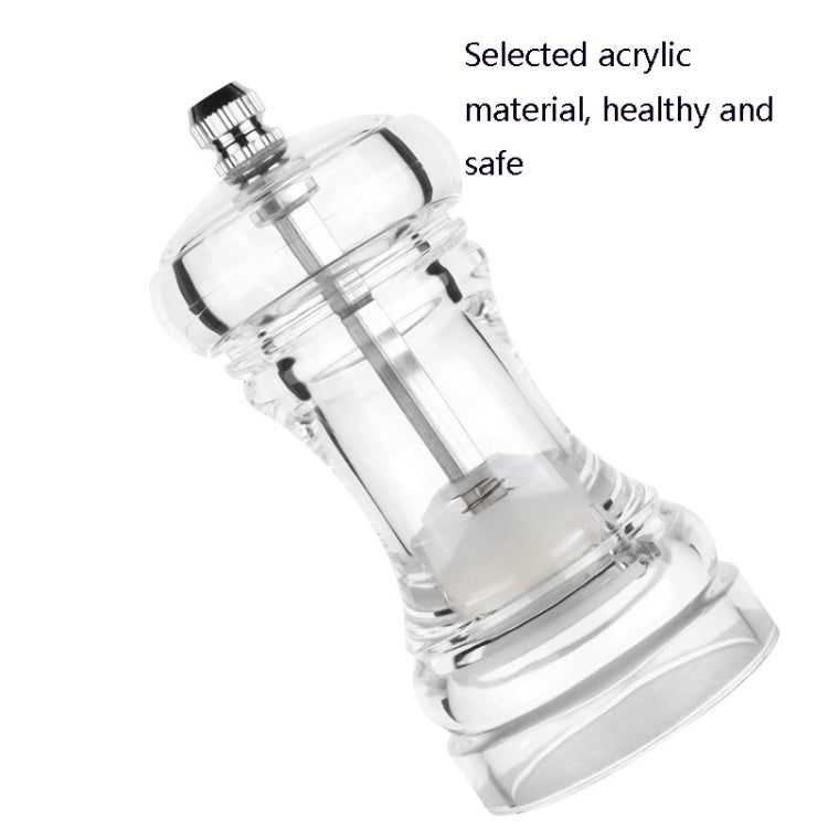 Acrylic Transparent Pepper Grinder Manual Pepper Grinder Ceramic Core Multi-Purpose Seasoning Bottle, Specification: 6 Inch - Stirrer & Squeezer by PMC TechLife | Online Shopping South Africa | PMC TechLife