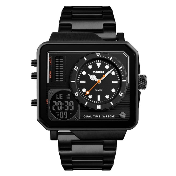 SKMEI 1392 Multi-Function Outdoor Sports Watch Business Double Display Waterproof Electronic Watch(Black) - Sport Watches by SKMEI | Online Shopping South Africa | PMC Jewellery | Buy Now Pay Later Mobicred