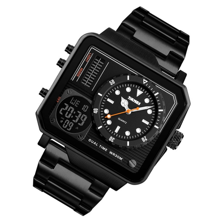 SKMEI 1392 Multi-Function Outdoor Sports Watch Business Double Display Waterproof Electronic Watch(Black) - Sport Watches by SKMEI | Online Shopping South Africa | PMC Jewellery | Buy Now Pay Later Mobicred