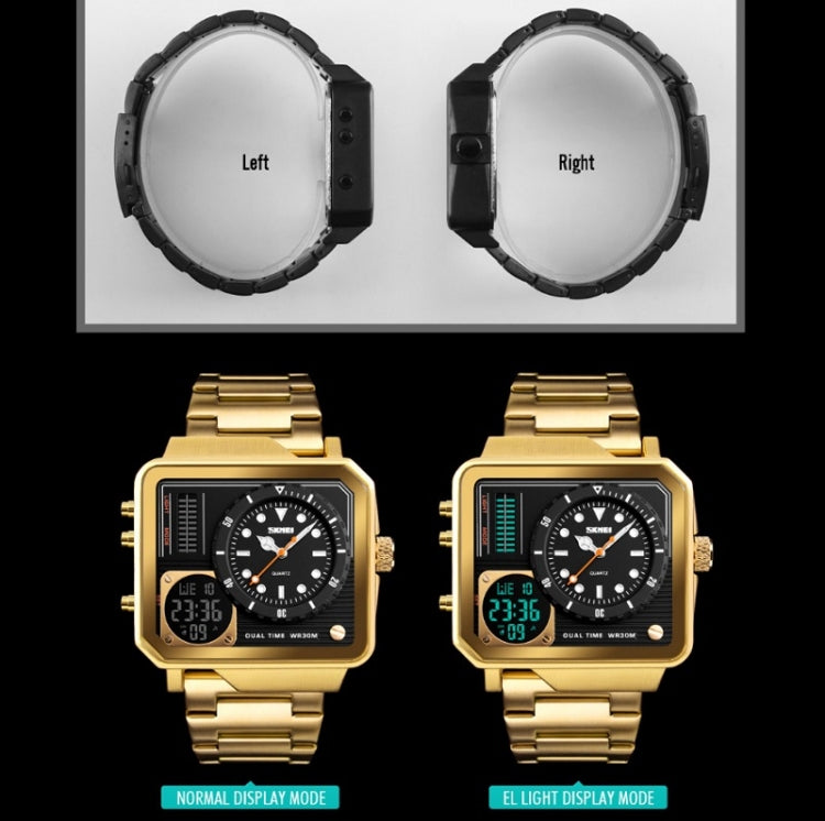 SKMEI 1392 Multi-Function Outdoor Sports Watch Business Double Display Waterproof Electronic Watch(Black) - Sport Watches by SKMEI | Online Shopping South Africa | PMC Jewellery | Buy Now Pay Later Mobicred