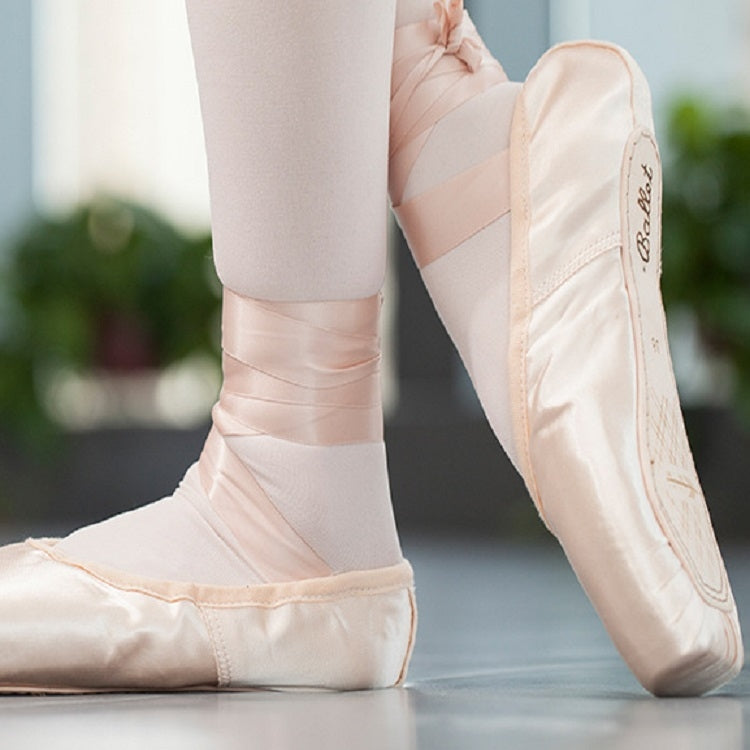 Ballet Lace Pointe Shoes Professional Flat Dance Shoes, Size: 40(Black) - Yoga Socks & Shoes by PMC Jewellery | Online Shopping South Africa | PMC Jewellery