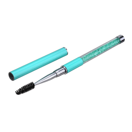 5 PCS Plastic Pole Eyelash Brush Rhinestone Pole With Pen Sleeve Spiral Eyelash Brush(Light Blue) - Eyes by PMC Jewellery | Online Shopping South Africa | PMC Jewellery