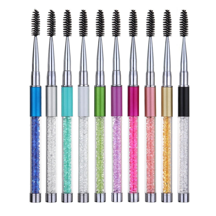 5 PCS Plastic Pole Eyelash Brush Rhinestone Pole With Pen Sleeve Spiral Eyelash Brush(Pink) - Eyes by PMC Jewellery | Online Shopping South Africa | PMC Jewellery