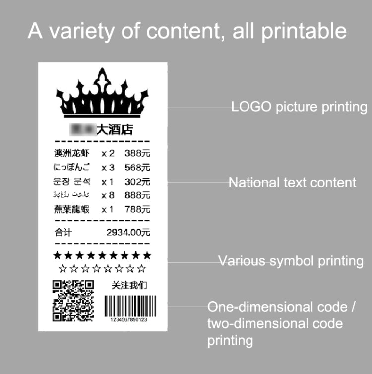 58HB6 Portable Bluetooth Thermal Printer Label Takeaway Receipt Machine, Supports Multi-Language & Symbol/Picture Printing, Model: EU Plug (English) - Printer by PMC TechLife | Online Shopping South Africa | PMC TechLife