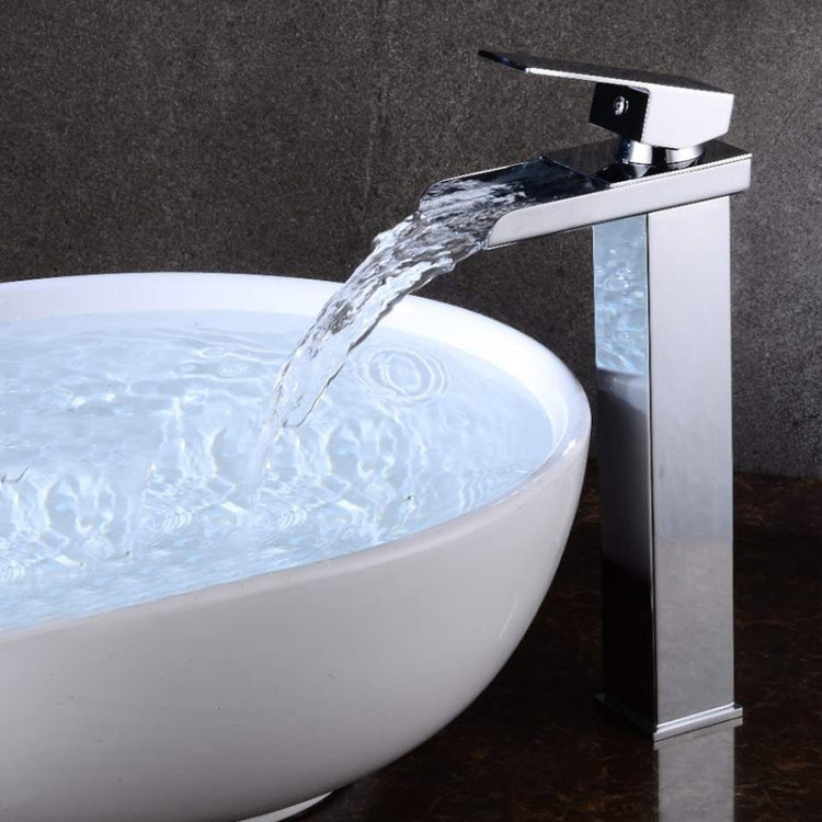 Bathroom Wide Mouth Faucet Square Sink Single Hole Basin Faucet, Specification: HT-81567 Electroplating High Type - Faucets & Accessories by PMC TechLife | Online Shopping South Africa | PMC TechLife | Buy Now Pay Later Mobicred
