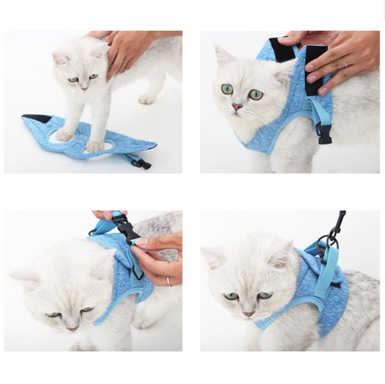 Cat Leash Pet Chest Harness Leash, Size: S(Grey) - Leashes by PMC TechLife | Online Shopping South Africa | PMC TechLife