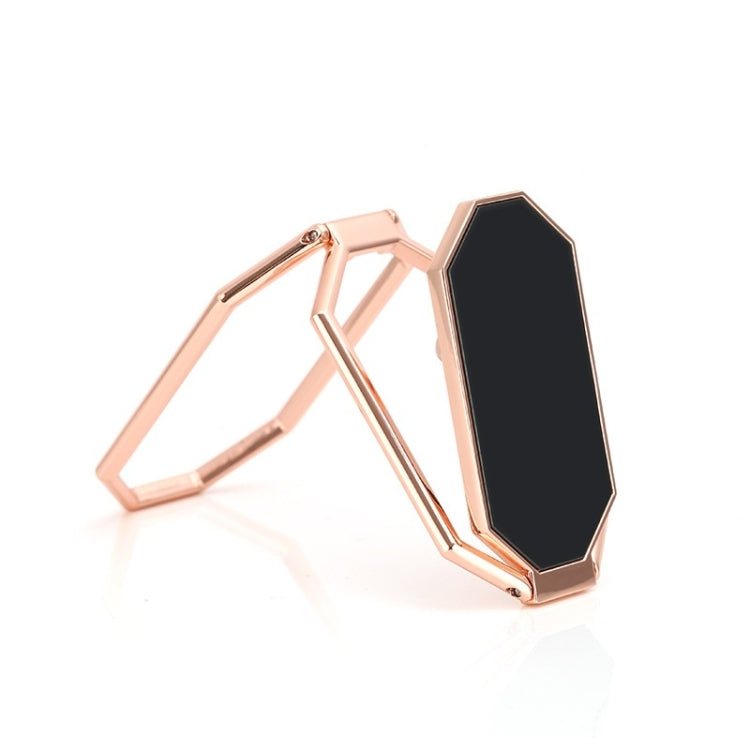 Folding And Sticking Zinc Alloy Mobile Phone Ring Holder Car Magnetic Ring Buckle(Rose Gold) - Ring Holder by PMC Jewellery | Online Shopping South Africa | PMC Jewellery